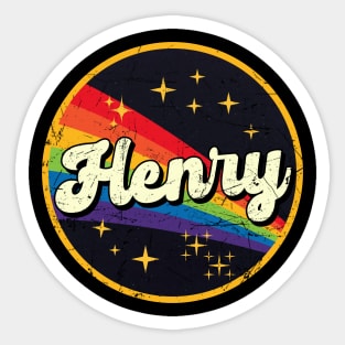 Henry // Rainbow In Space Vintage Grunge-Style Sticker